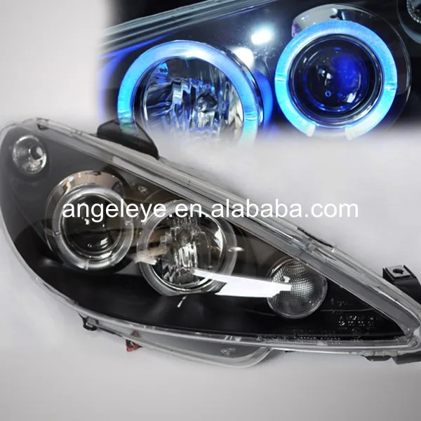 

For Peugeot 206 1998-2004 year Head Lamp LED Angel Eyes SN