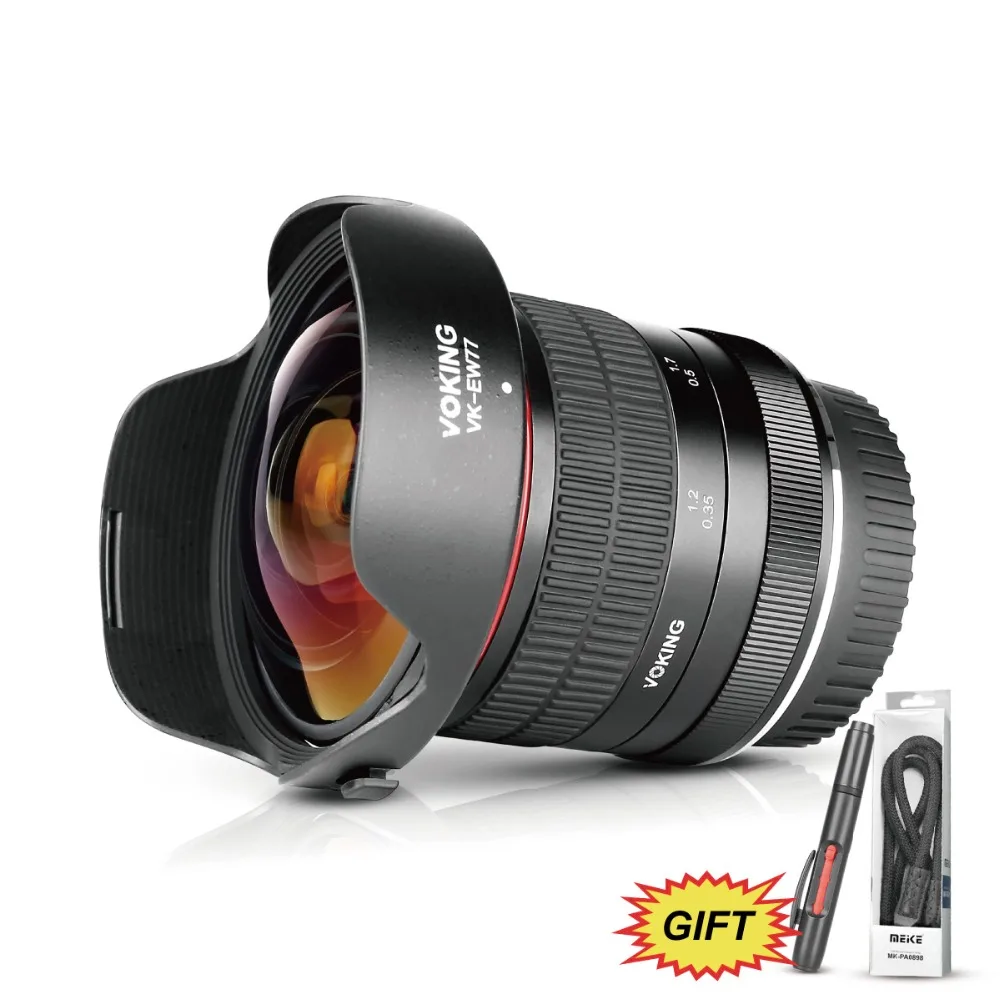 

VOKING VK 8mm f3.5 Fisheye Ultra Wide Lens for Canon EOS 1300D 600D 200D 5D 6D 80D 750D 500D 800D 1100D with APS-C/Full Frame