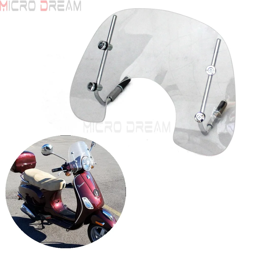

Scooters Motorcycle Clear Windscreen Wind Deflectors For Vespa LX150 LX50 2005-2014 Flyscreen Kit