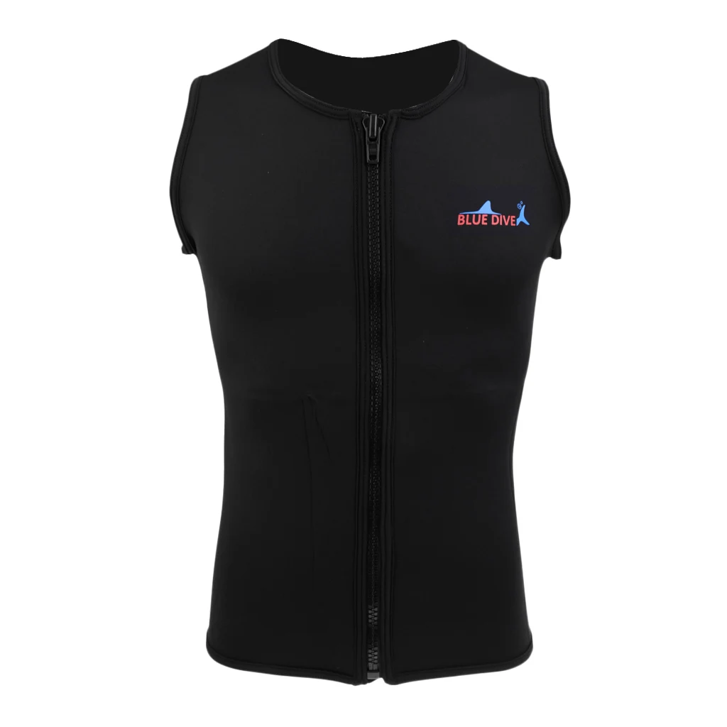 Goede Zwarte Mannen Vrouwen Unisex 2 Mm Neopreen Wetsuit Vest Top Shirt Jasje Badmode Apparatuur Voor Duiken Onderwatervissers Maat S M L Xl Xxl