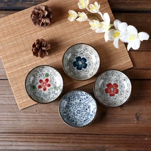 Dishes and Plates Sets 3.8” Bone China Ceramic Plates Salad Sushi Plates Seasoning Soy Sauce Dishes Kitchen Utensils For Dish