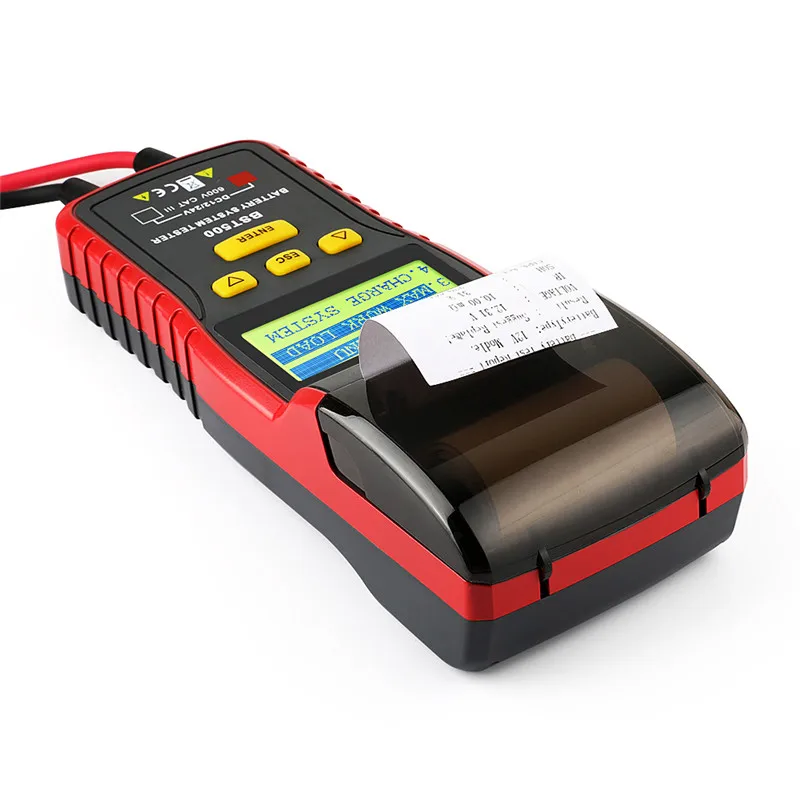 ANCEL BST500 12V и 24V автомобиль Батарея зарядки Тесты er анализатор с принтером