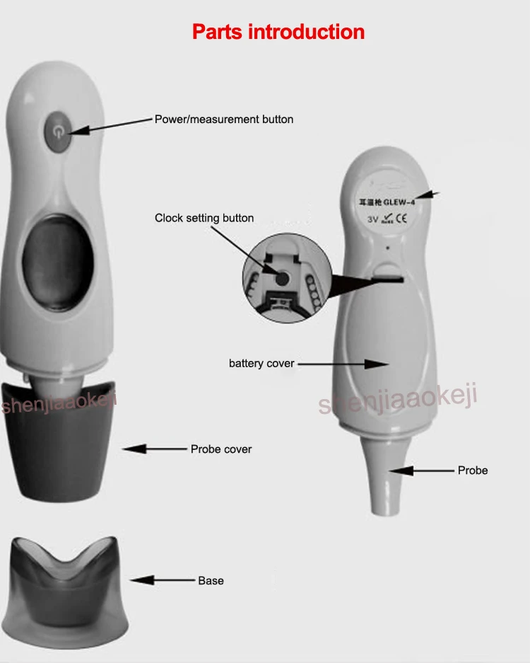 1 шт. 4 в 1 мульти-функциональный термометр часы/Термометры, прикладываемые к уху/температура лба/ушной налобный термометр для детей и взрослых