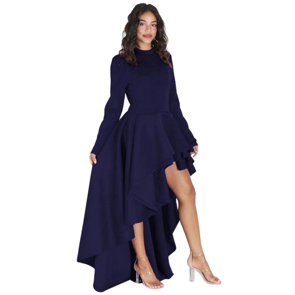 Платье женское длинное с длинным рукавом и баской 2109|club dress|peplum dressdress bodycon |