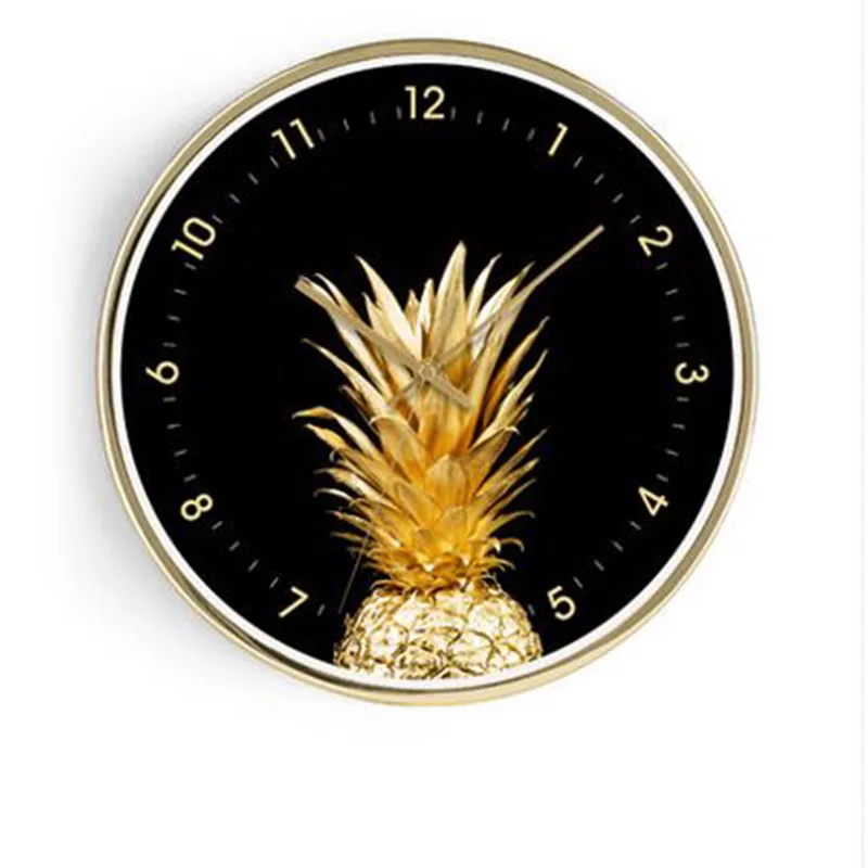 Роскошные Современные художественные настенные часы Креативная кухня 3d Скандинавский дизайн гостиная спальня черные бесшумные настенные часы домашний декор C5T24 - Цвет: Bright