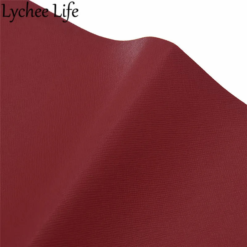 Lychee Life 29x21 см Синтетическая кожа ткань A4 сплошной цвет ПВХ ткань DIY для пошива домашней одежды одежда аксессуары поставки