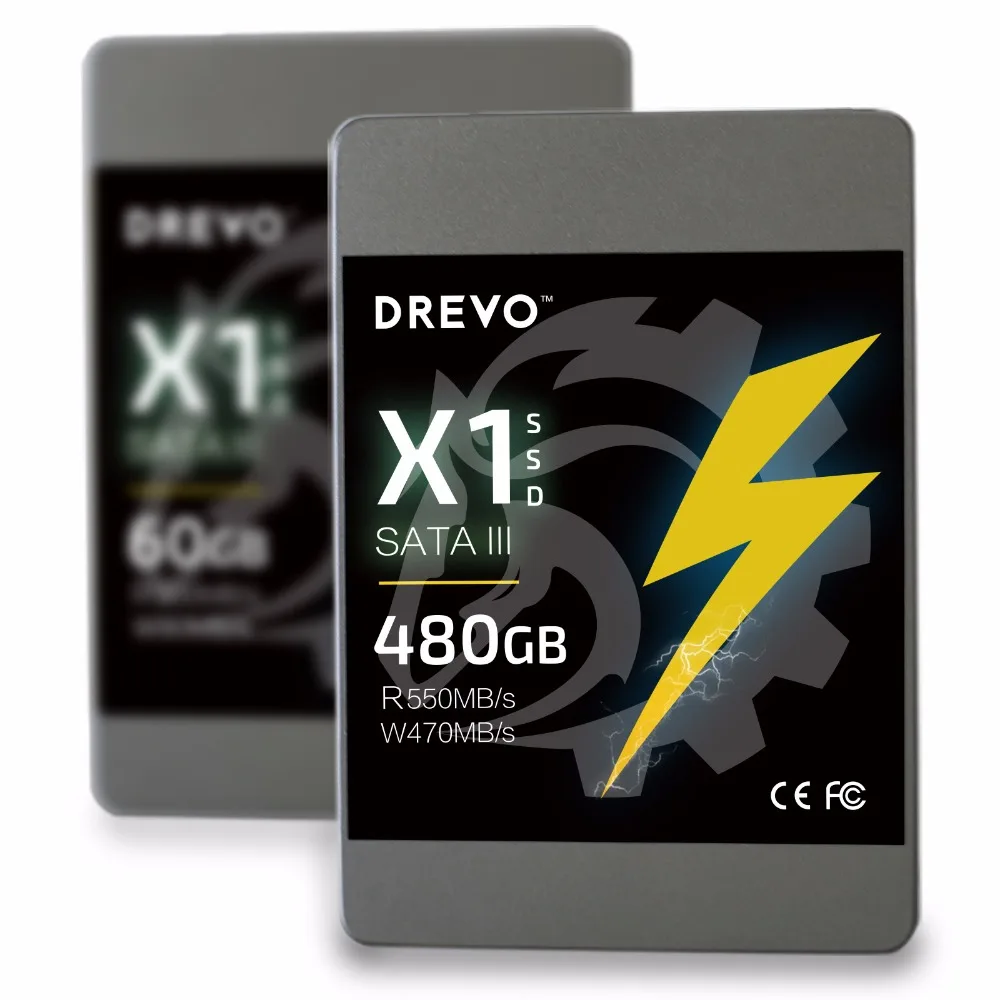 DREVO X1 SSD 480GB 2.5" SATAIII Hynix Solid State Drive for Desktop Laptop Read Speed 550MB/s Brand New Promotion