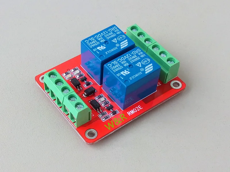 

2 Way Relay Module / Expansion Board / High Level / Optocoupler 5/12/24V/ Optional Optional Trigger