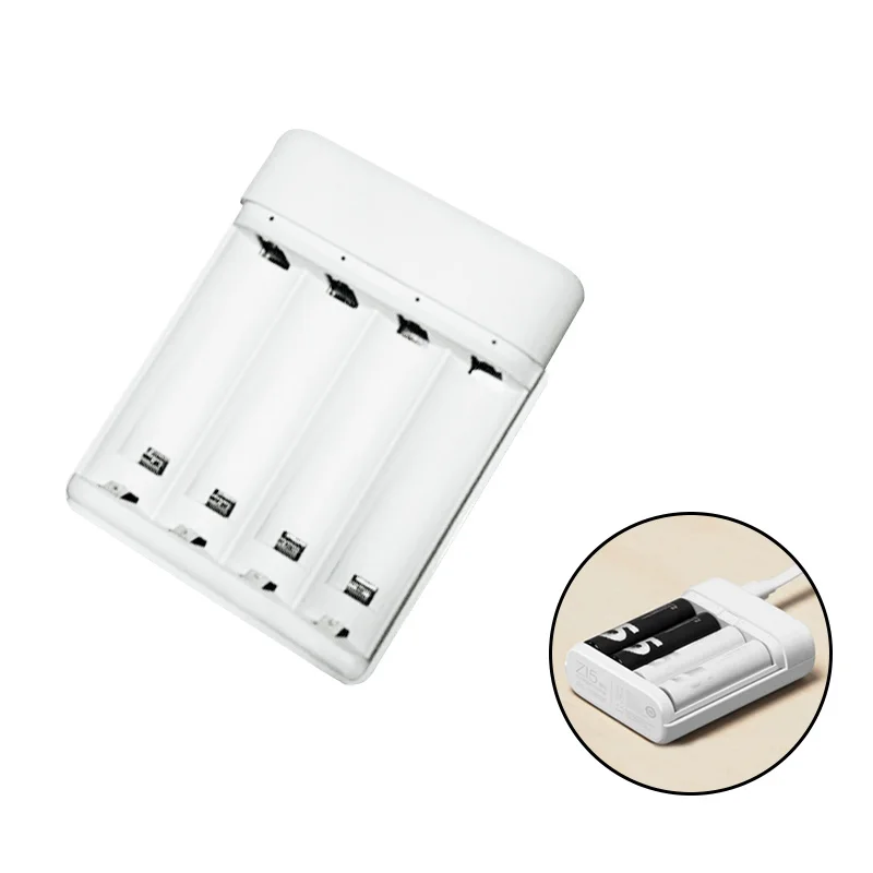 bilder für Original Xiaomi ZI5 AA/AAA Ni-Mh Ladegerät USB Power Bank mit 4 Slots Tragbare USB Ladegerät kein enthalten batterie bilder für Original Xiaomi ZI5 AA/AAA Ni-Mh Ladegerät USB Power Bank mit 4 Slots Tragbare USB Ladegerät kein enthalten batterie