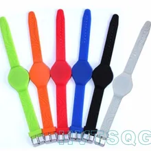 500 шт. Индивидуальный Логотип Регулируемый Водонепроницаемый силиконовые браслеты rfid 125 кГц браслет