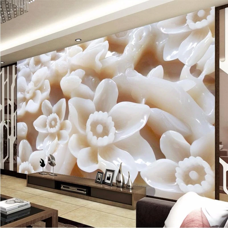 

beibehang wall paper 3d mural decor photo backdrop photography 3D stereo Tulips red roses circle room coffee wall painting mural