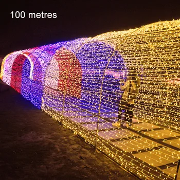 50/100 M AC220V 400/600 LEDS Fairy LED String Light Outdoor Waterdichte Vakantie String Garland Voor Xmas wedding Party kerst 50/100 M AC220V 400/600 LEDS Fairy LED String Light Outdoor Waterdichte Vakantie String Garland Voor Xmas wedding Party kerst