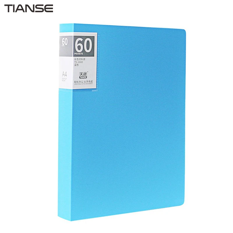 

TIANSE Multilayer File Folder A4 Insert Loose Leaf Book Student Information Sheet Music Folder Data Book 60 Pages