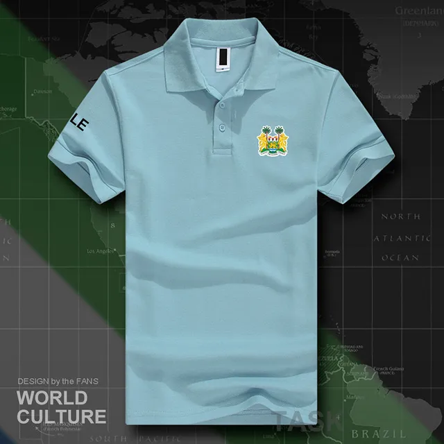 Sierra Leone Leonean SL SLE polo shirts men short sleeve white brands