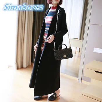 

High Quality Autumn Women Sweaters Long Cardigans Fashion V-Neck Casual Solid Coat Open Stitch Female Sweater Outerwear Ladies