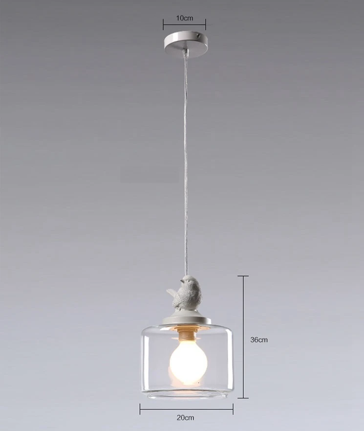 Подвесные светильники LuKLoy из смолы с птицами, светодиодный светильник для кухни, прикроватная подвесная потолочная лампа, Светильники для спальни, гостиной, крепления для освещения