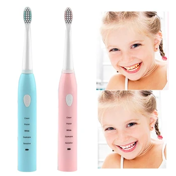 

Sonic Toothbrush Adult Electric Teeth Brush Whitening 4pcs Replacement Brush Heads Recharging Tooth Brush Dental Teeth Cleaner