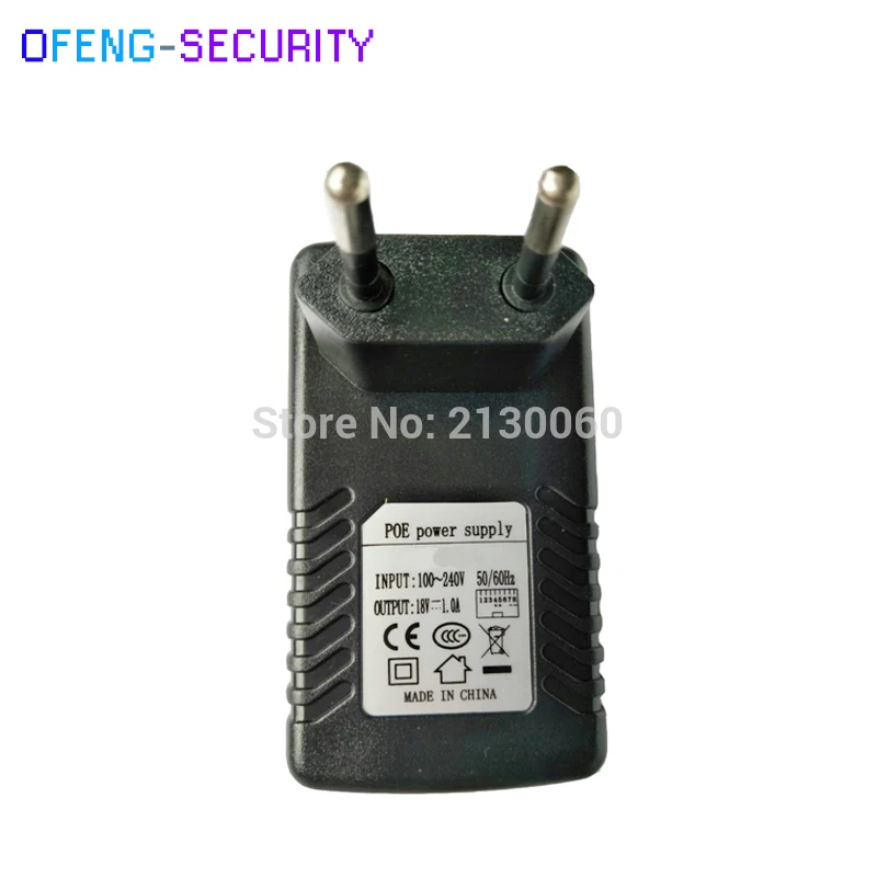 Инжектор poe 18 V POE Питание POE инжектор 18V1A Вход 100-240 V 50/60Hz Выход 18V1A POE pin4/5 (+), 7/8 (-) для межпроцессорная связь системы охранного видеонаблюдения