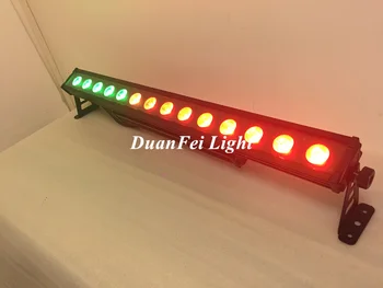 

6pcs 14x30w rgb dmx led ip65 bar strip wall washer led rgb 30W cob dmx dot bar flood light matrix effect