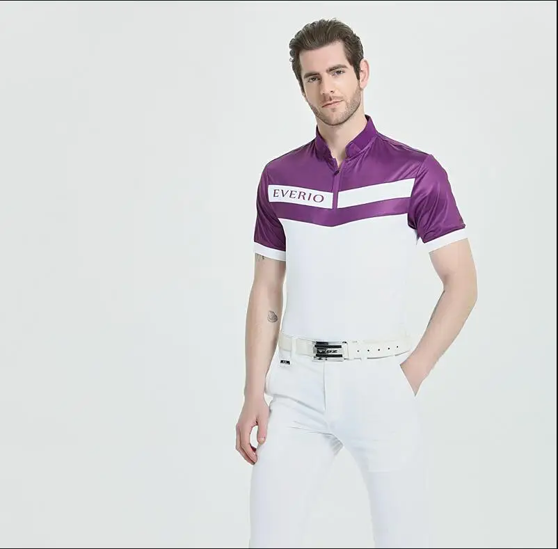 

2019 Spring Summer Golf shirts Short Sleeve 1/4 Zipper collar Men's T-shirt Breathable quick-drying Golf sportswear tops S-3XL