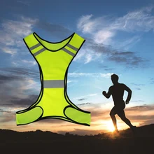 Легкий дышащий сетчатый светоотражающий жилет высокая видимость Безопасный Жилет снаряжение для наружного ночного бега прогулки Велоспорт бег