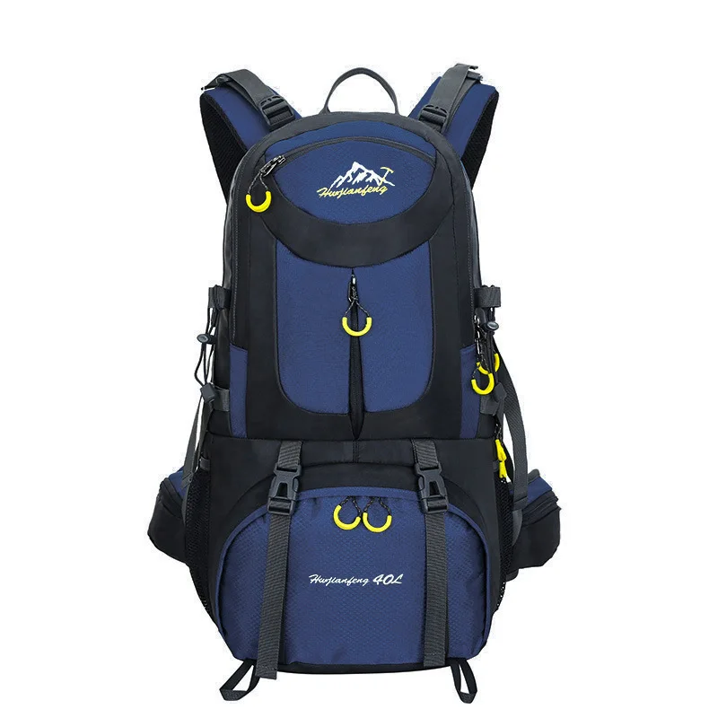 Спортивная сумка 50L походный рюкзак спортивный рюкзак сумка мужская женская альпинистская нейлоновая Водонепроницаемая рюкзаки дождевик - Цвет: Navy blue