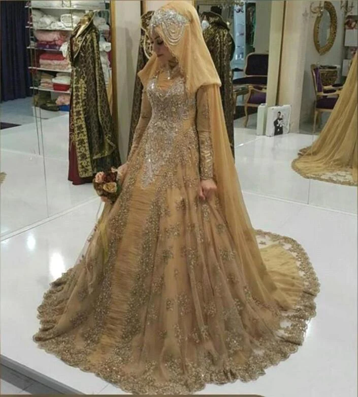 high-neck-long-sleeve-muslim-evening-dresses-2018-new-gold-arabic-dubai-pageant-party-gowns-vintage-lace-with-appliques-ba9064 (1)