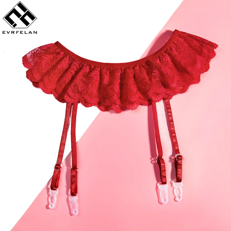 

Brand Woman Garter Belt Sexy Stockings Set Sheer Floral Top Sexy Suspenders Lingerie Garter Belt For Woman Wedding Accessories
