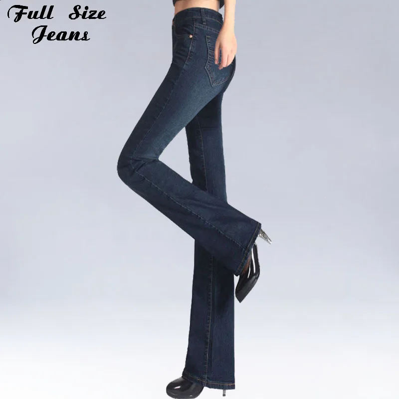 

Spring Slim Fit Plus Size Flare Jeans Mid Waist Stretch Skinny Jean Vintage Bell-Bottom Pants Denim Trousers XXL 4XL 5XL XS 6XL