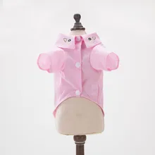 Собака одежда Весна/летняя рубашка розовый/синий из хлопчатобумажной ткани, раздел-футболки Y35 собака Костюмы для малых и средних собак собаки Чихуахуа Мопс XS-XL