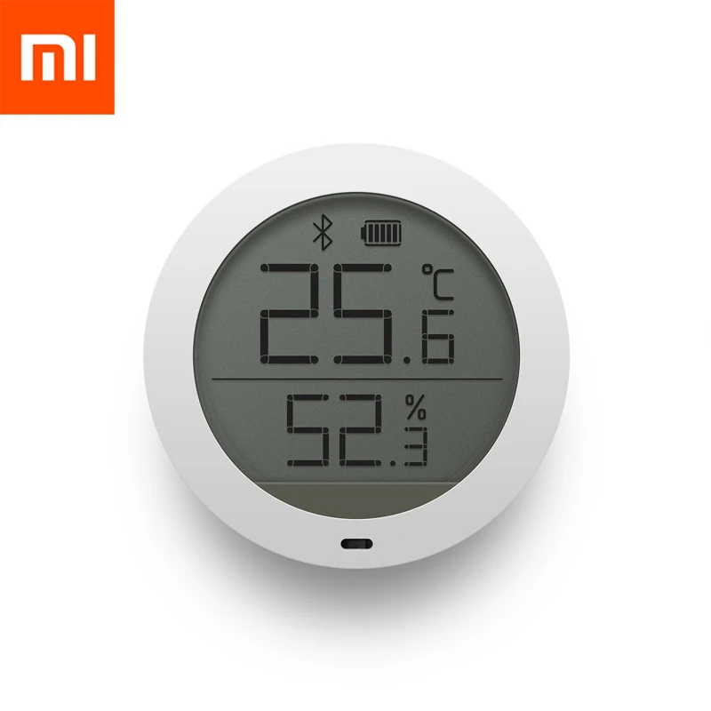 Дешево Умный термометр Xiaomi с ЖК экраном, гигротермограф с Bluetooth, Высокочувствительный гигрометр, Умный домашний датчик температуры и влажности