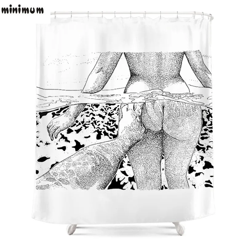 

Designer bottom is aggravated Creative waterproof Thicker Shower curtains Polyester cartoon deer pattern curtain free shipping