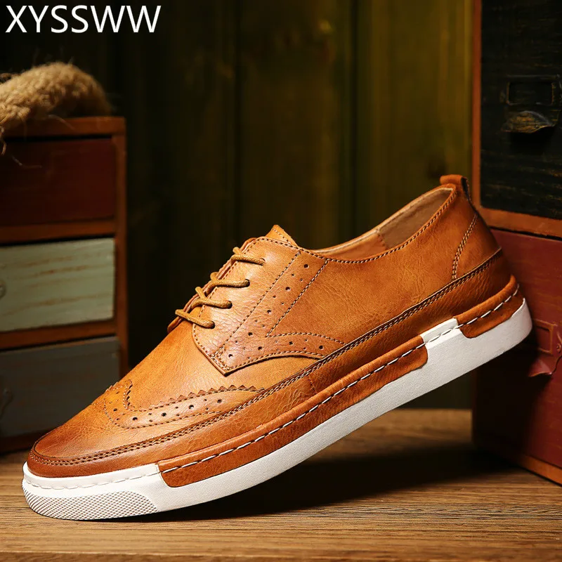 3 Cuir Sneakers Casual De Respirant Chaussures Dentelle up 2 Rétro En Marque 2018 Solide Mode 1 Véritable Hommes Mocassins Appartements HxC5n66wq