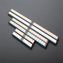 USB Перезаряжаемые 20/36/64 светодиодный s светодиодная подсветка под шкаф движения PIR Сенсор шкаф ночной Светильник для Шкаф Кухня