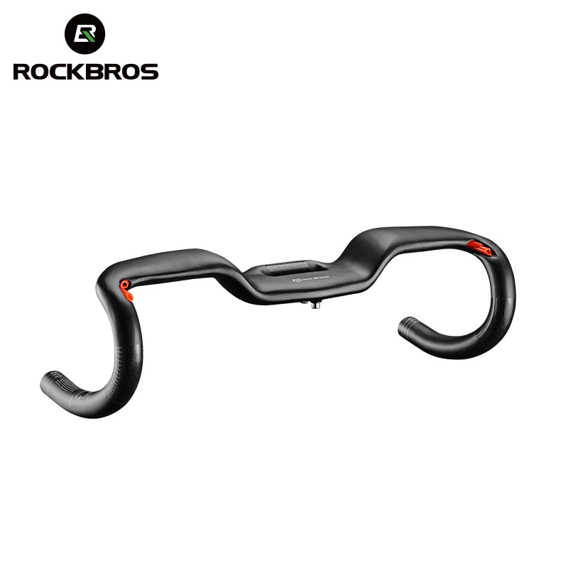 

ROCKBROS MTB Cycling Road Bike Handlebar Bent Bar Ultralight Carbon Fiber Bicycle Handlebar 31.8*400/420mm Black Bicycle Parts