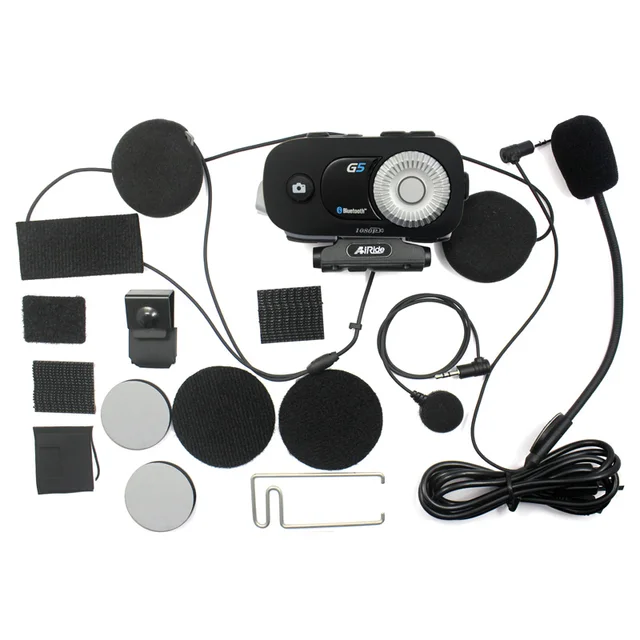 500m AiRide G5 4 Riders Group Intercom HD 1080P Video Recorder Camera Motorcycle Bluetooth Helmet Headset For Fulll Face Helmet