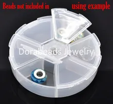 DoreenBeads 2 Beads Storage Containers W/6 Compartments 8x8x2cm (B11990), yiwu