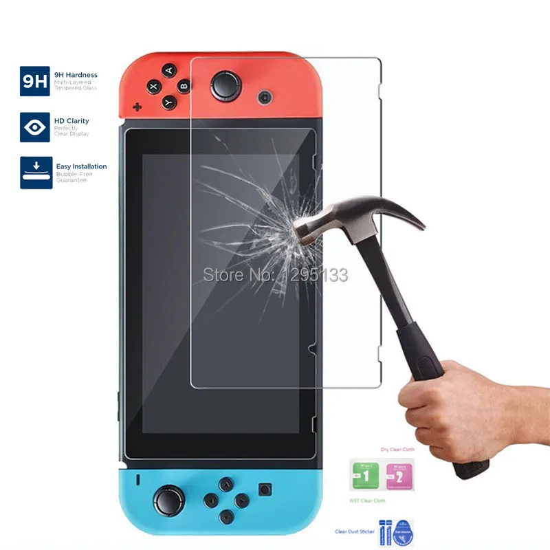 20 Sets 9H Toughened HD Premium Tempered Glass Screen Protector Film for Nintend Switch Console Protecive Accessories (3)