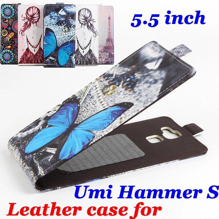 Butterfly Painted For Umi Hammer S Phone Case Luxury Leather Vertical