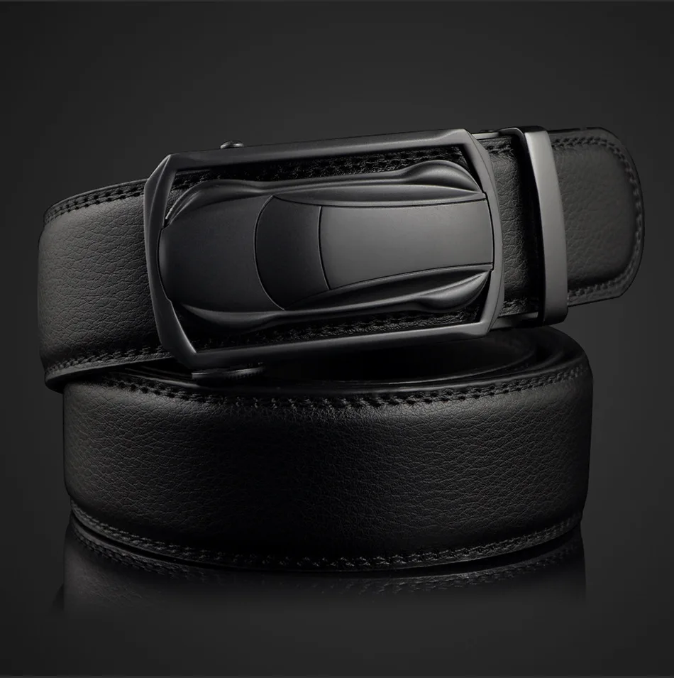 COWSTAR брендовые модные автоматические пряжки черные пояса из натуральной кожи мужские ремни Ремни из телячьей кожи для мужчин 3,5 см ширина harajuku