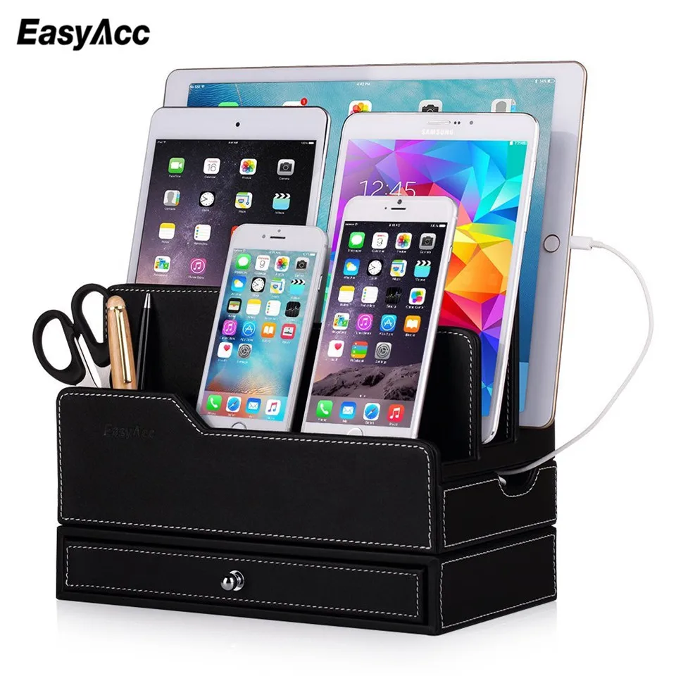 

EasyAcc Multi-device Charging Organization Station for Anker 6-Port Photive 5-Port USB Charger Docks Stand For iphone 6//7 Plus