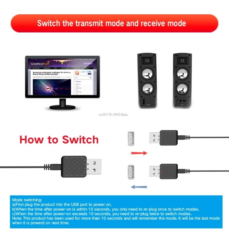 Bluetooth-приемник USB передатчики 5,0 беспроводной 3,5 мм аудио музыка стерео адаптер ключ для ТВ ПК bluetooth-динамика наушников