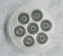 7x1 w diâmetro 69mm h: 11mm de alta potência led grânulo chip pmma lente transparente transmitância de luz: 95% suporte da lente