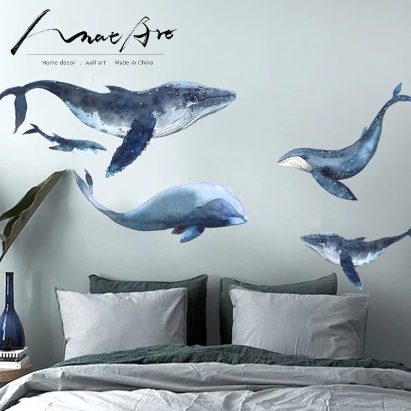 Наклейка в скандинавском стиле для гостиной и детской комнаты|children room|wall sticker seafish