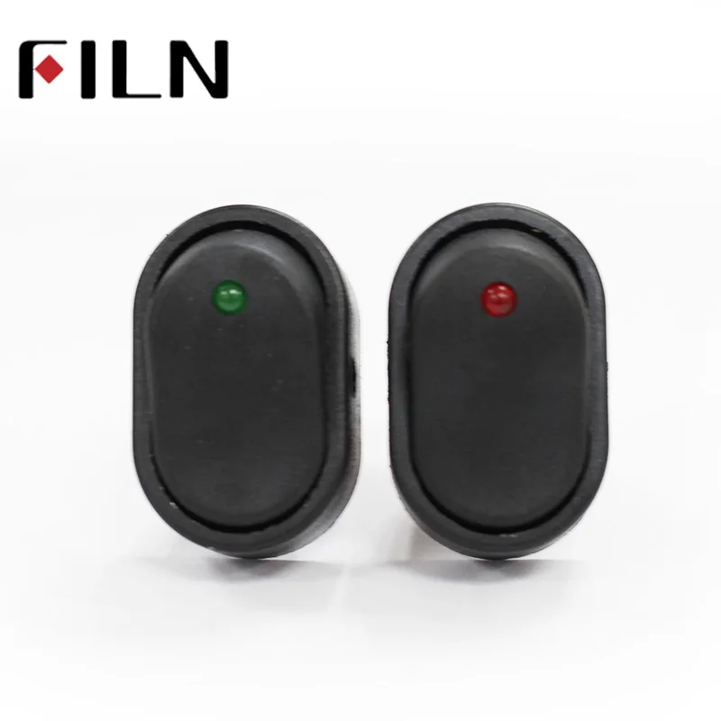 FILN ASW-20D Headlamp Adjustable 12V 24V LED Automobile Car ON OFF Light Switch Dot light Rocker switch 30A 12V