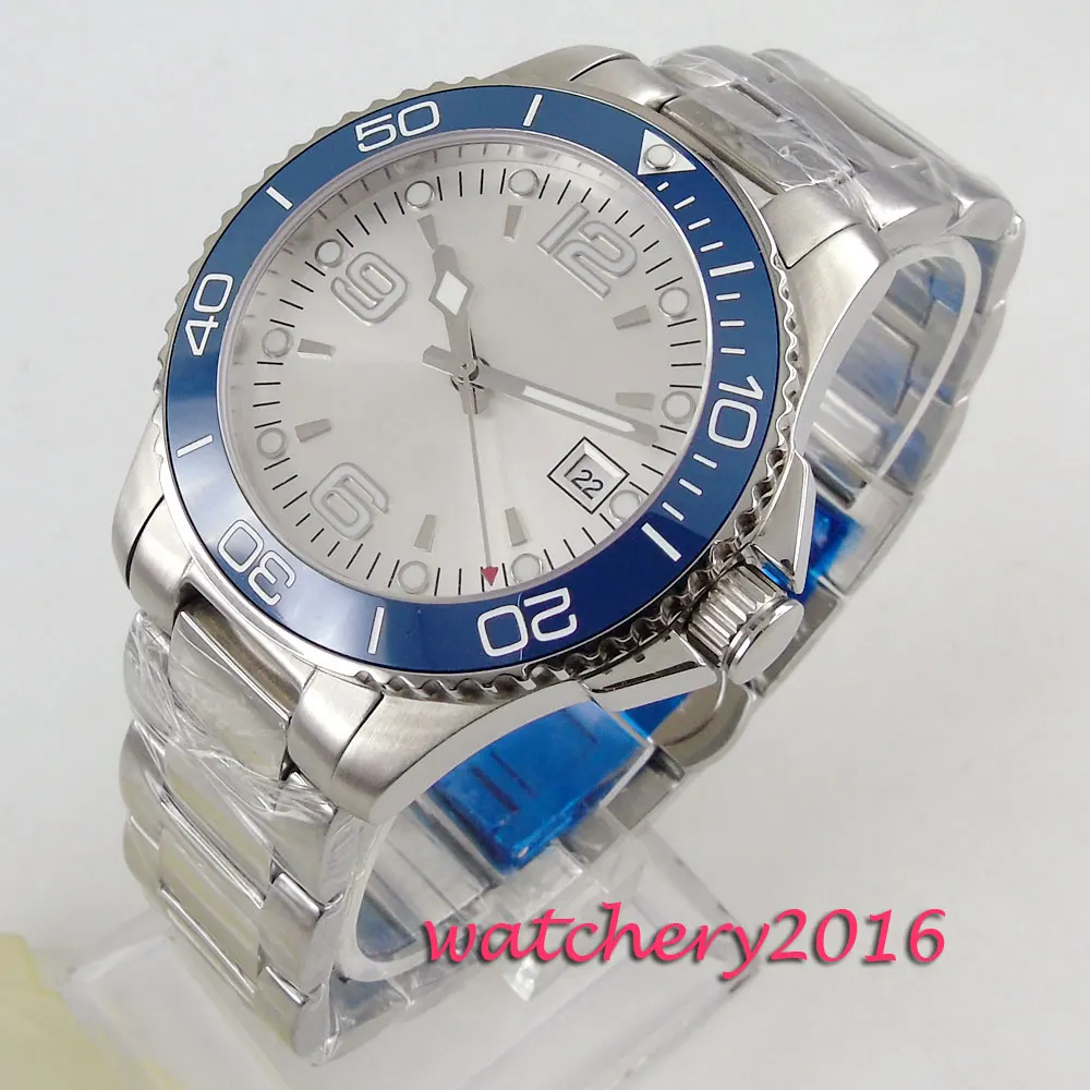 

2019 Fashion Casual Brand BLIGER Automatic Men's Wrist Watch Silver Dial Luminous Sapphire Watch Relogio Masculino Male Clock