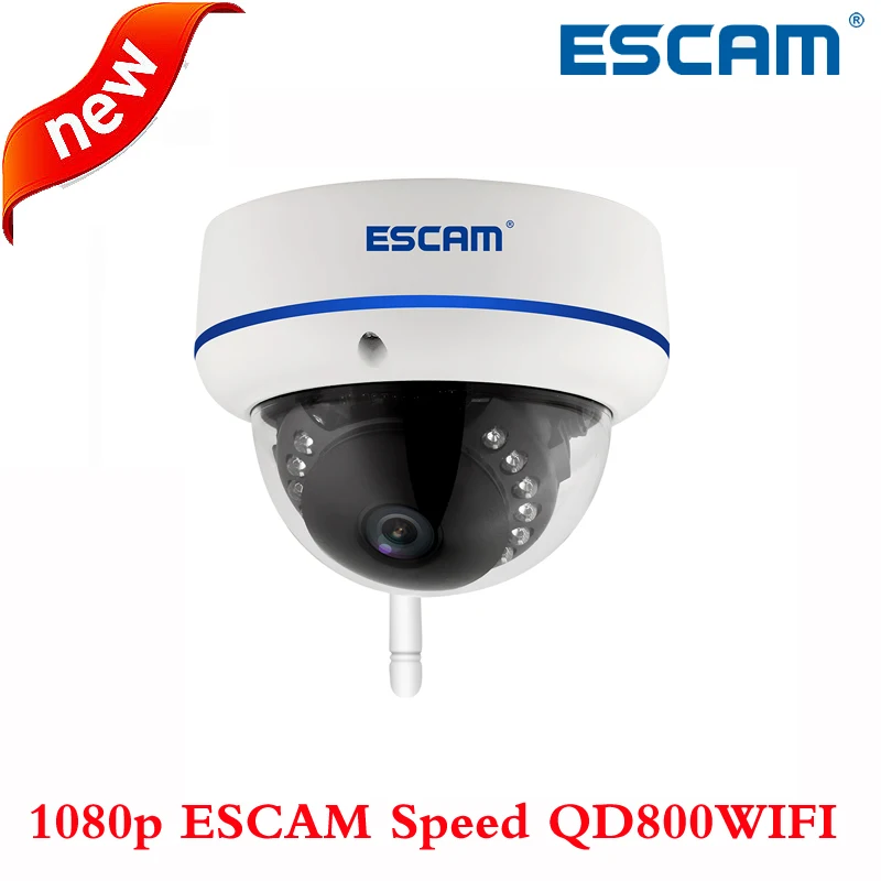 ESCAM Speed QD800WIFI 1080p wifi outdoor IP IR Dome Camera IP66 waterproof Onvif P2P wireless Night Vision Security CCTV Camera camera : image ESCAM Speed QD800WIFI 1080p wifi outdoor IP IR Dome Camera IP66 waterproof Onvif P2P wireless Night Vision Security CCTV Camera camera
