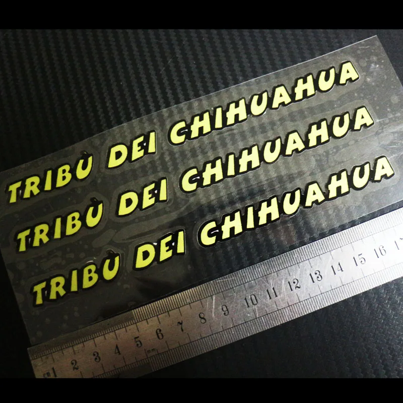 

3pcs TRIBU DEI CHIHUAHUA Helmet visor moto Reflective stickers waterproof sunscreen