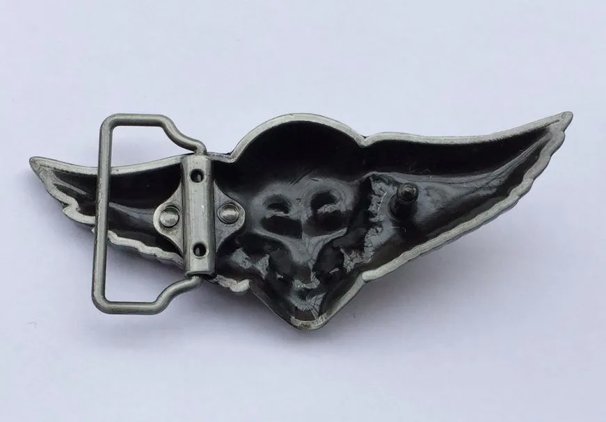 Пряжка для ремня в байкерском стиле с изображением ангелов черепов
