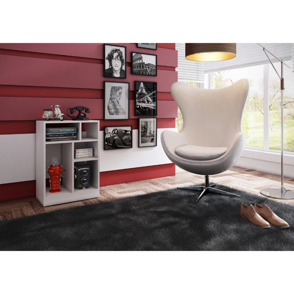 Durable Valenca Bookcase 1.0 with 5- Shelves in White (2)